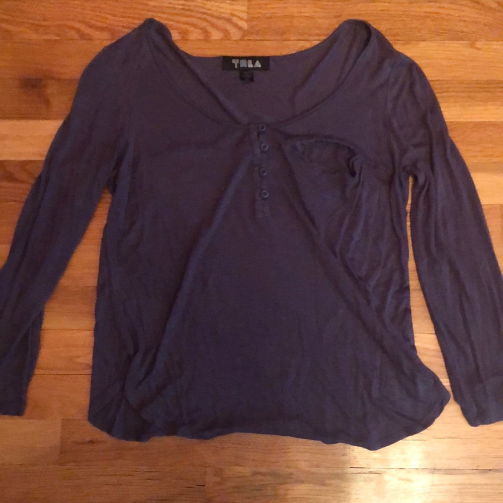 3-button grey long sleeve